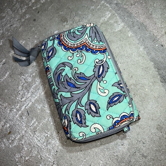 Vera Bradley Floral Wallet - Mint, Blue, and Coral - Picture 3 of 3